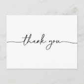 Schwarz-weiß Classic Vielen Dank Postkarte (Vorderseite)