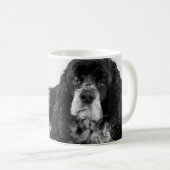 Schwarz-Weiß-Cocker-Foto Kaffeetasse (VorderseiteRechts)