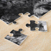 Schwarz-weiß-Cocker-Spaniel-Foto Puzzle (Seite)