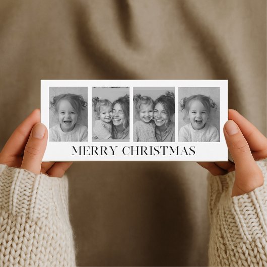 Schwarz-Weiß-Collage Foto Frohe Weihnachten