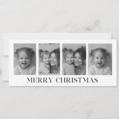 Schwarz-Weiß-Collage Foto Frohe Weihnachten (Vorderseite)