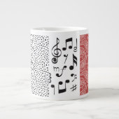 Schwarz-Weiß-Collage Jumbo-Tasse (Vorderseite)