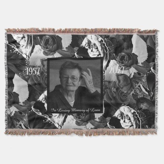 Schwarz-Weiß-Collage Katholisch Christlich Foto Decke (Vorderseite)