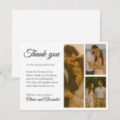 Schwarz-Weiß-Collage Wedding Danke-Card Save The Date (Vorne/Hinten)