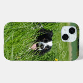 Schwarz-Weiß-Collie im Gras Case-Mate iPhone Hülle (Rückseite (Horizontal))