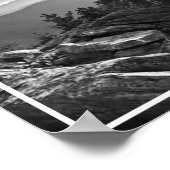 Schwarz-Weiß-Colorado Bergkulisse Poster (Ecke)