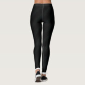 Schwarz-Weiß Comfy Cosy Sportswear Workout Chic Leggings (Rückseite)