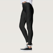 Schwarz-Weiß Comfy Cosy Sportswear Workout Chic Leggings (Links)