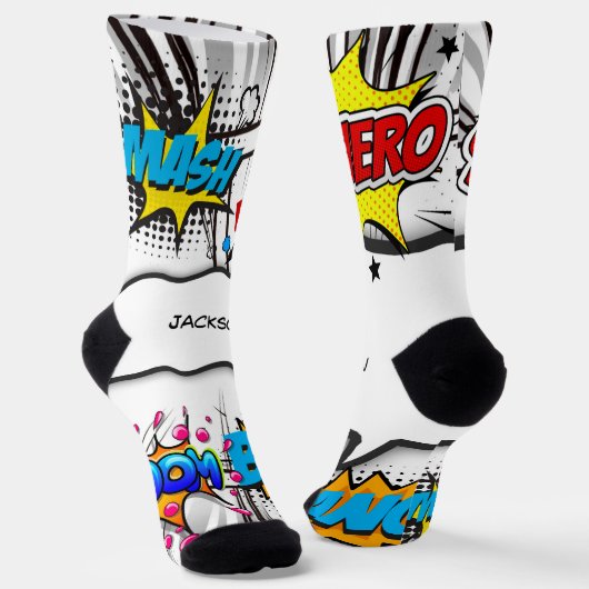 Schwarz-Weiß-Comic-Buch Socken (Gewinkelt)