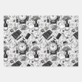 Schwarz-Weiß-Comic Geschenkpapier Set (Vorderseite 2)