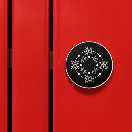 Schwarz/Weiß | Concentric Circles Decorative Knoch Keramikknauf