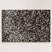 Schwarz-Weiß Confetti Muster sehr schwierig Puzzle (Horizontal)