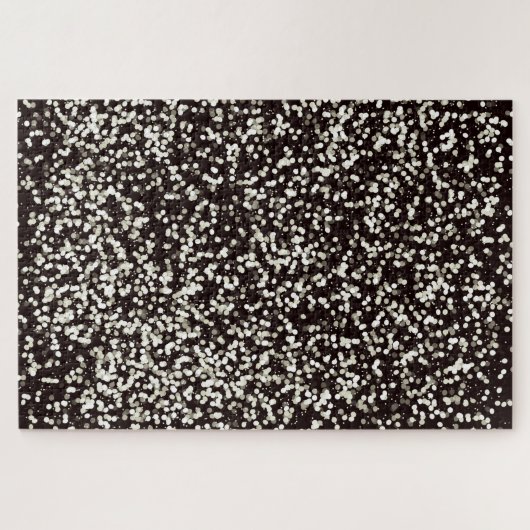 Schwarz-Weiß Confetti Muster sehr schwierig Puzzle (Horizontal)