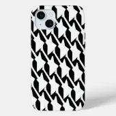 Schwarz-Weiß Cool-Bright Litar Rocker Case-Mate iPhone Hülle (Rückseite)