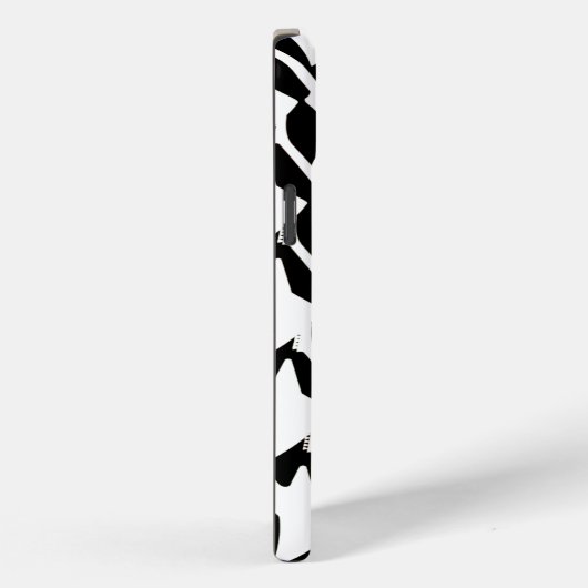 Schwarz-Weiß Cool-Bright Litar Rocker Case-Mate iPhone Hülle (Rückseite / Rechts)