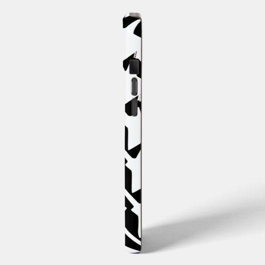 Schwarz-Weiß Cool-Bright Litar Rocker Case-Mate iPhone Hülle (Rückseite / Links)