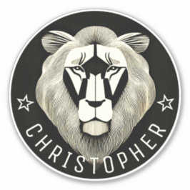 Schwarz/Weiß Cool Moderne Alte Löwen Individuelle  Aufkleber