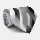 Schwarz-Weiß-COOLES Muster Krawatte (Gerollt)