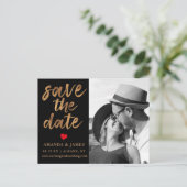 Schwarz-Weiß-Cooper-Imitate Fohlen Foto Save the D Ankündigungspostkarte (Stehend Vorderseite)