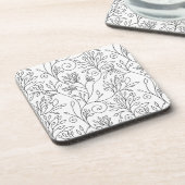 Schwarz-Weiß-Cork-Untersetzer Untersetzer (Linke Seite)