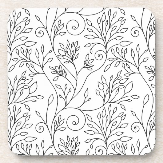 Schwarz-Weiß-Cork-Untersetzer Untersetzer (Vorderseite)