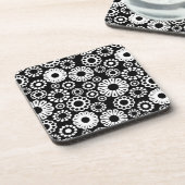 Schwarz-Weiß-Cork-Untersetzer Untersetzer (Linke Seite)