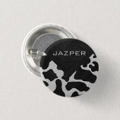 Schwarz-Weiß-Cow Button (Vorne & Hinten)