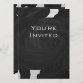 Schwarz-Weiß-Cow Einladung (Vorne/Hinten)