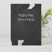 Schwarz-Weiß-Cow Einladung (Stehend Vorderseite)