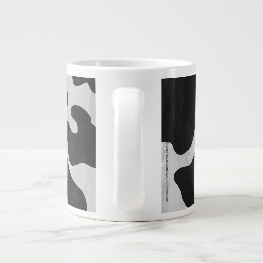 Schwarz-Weiß-Cow Jumbo-Tasse (Rückseite)