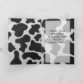 Schwarz-Weiß-Cow Karte (Innenseite)