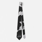 Schwarz-Weiß-Cow Krawatte (Vorderseite)