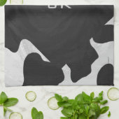 Schwarz-Weiß-Cow Küchentuch (Gefaltet)