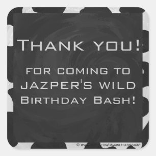 Schwarz-Weiß-Cow Quadratischer Aufkleber