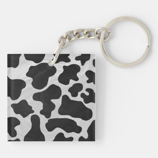 Schwarz-Weiß-Cow Schlüsselanhänger (Rückseite)