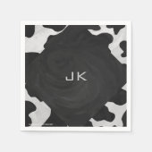 Schwarz-Weiß-Cow Serviette (Vorderseite)