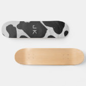 Schwarz-Weiß-Cow Skateboard (Horizontal)