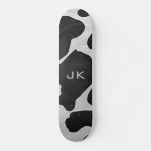 Schwarz-Weiß-Cow Skateboard
