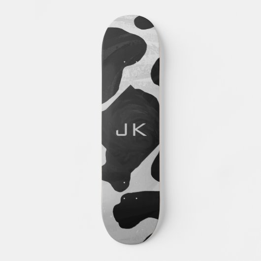 Schwarz-Weiß-Cow Skateboard (Vorderseite)