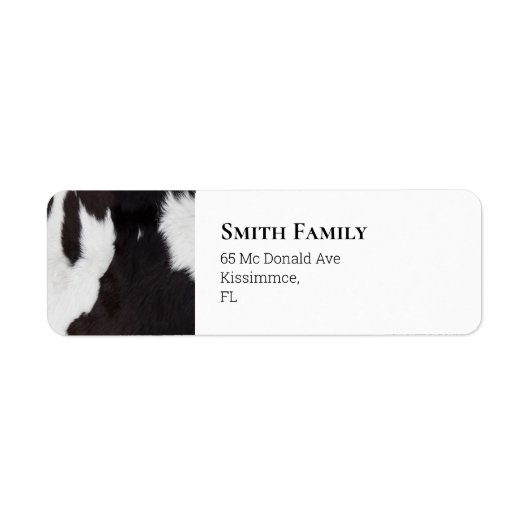 Schwarz-Weiß-Cowhide (Vorne)