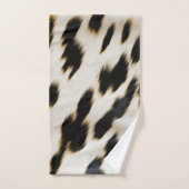 Schwarz-weiß Cowhide Badhandtuch Set (Handtuch)