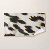 Schwarz-weiß Cowhide Badhandtuch Set (Handtuch)