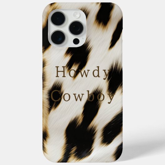 Schwarz-weiß Cowhide Case-Mate iPhone Hülle (Rückseite)