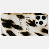 Schwarz-weiß Cowhide Case-Mate iPhone Hülle (Rückseite (Horizontal))