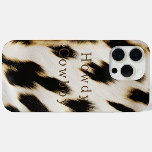 Schwarz-weiß Cowhide Case-Mate iPhone Hülle (Rückseite (Horizontal))