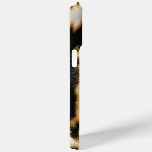 Schwarz-weiß Cowhide Case-Mate iPhone Hülle (Rückseite / Rechts)