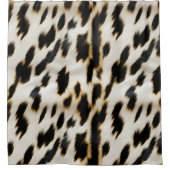 Schwarz-weiß Cowhide Duschvorhang (Vorderseite)