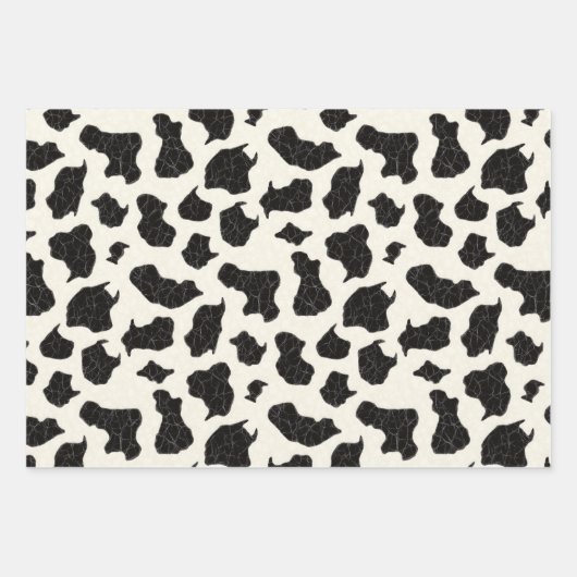 Schwarz-Weiß-Cowhide Geschenkpapier Set (Vorderseite 3)