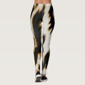 Schwarz-weiß Cowhide Leggings (Rückseite)