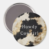 Schwarz-weiß Cowhide Magnet (Vorderseite/Rückseite)